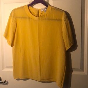 100% silk blouse, golden corn yellow in color.